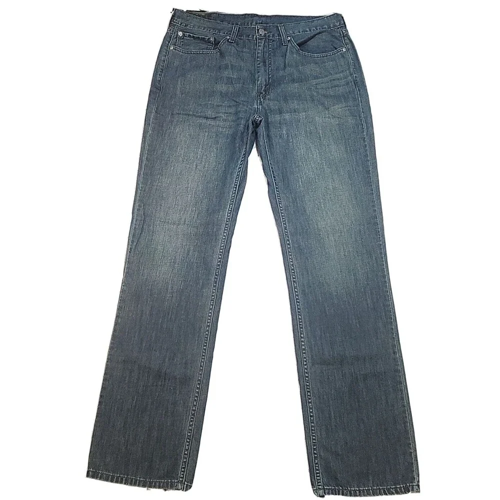 Levi's 514 Jeans Straight Fit Men Sz 36 x 34 Blue Dark Wash Denim Cotton Classic